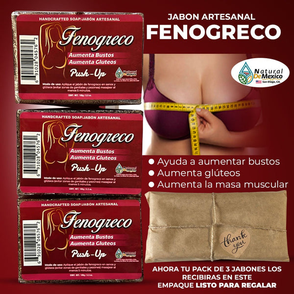 Fenugreek Soap Fenugreek Soap Bar Pack 3 For Bigger Boobs and Buttocks