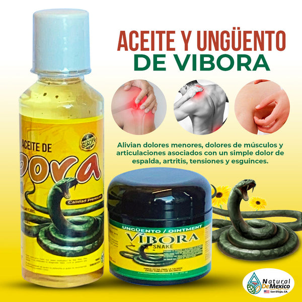 Viper Oil and Ointment for Joint Pain Natural from Mexico