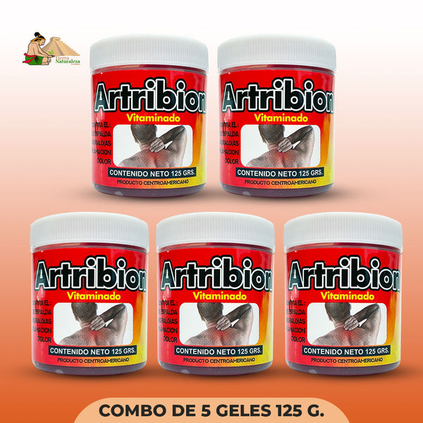 Gel Artribion Vitaminado 125g. Combo de 5 Piezas