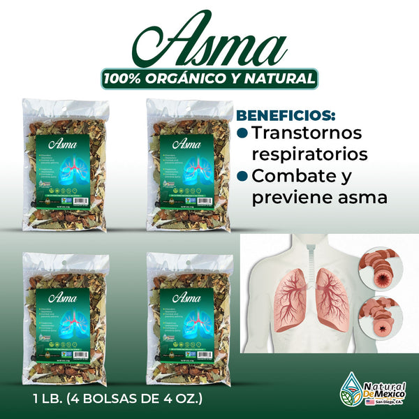 Compuesto Herbal Asma 1 Lb (4 Bolsas de 4 Oz)