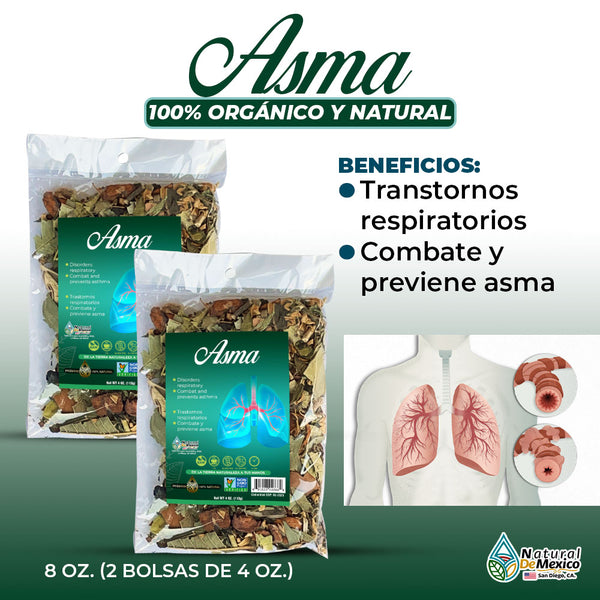 Compuesto Herbal Asma 8 Oz (2 Bolsas de 4 Oz)
