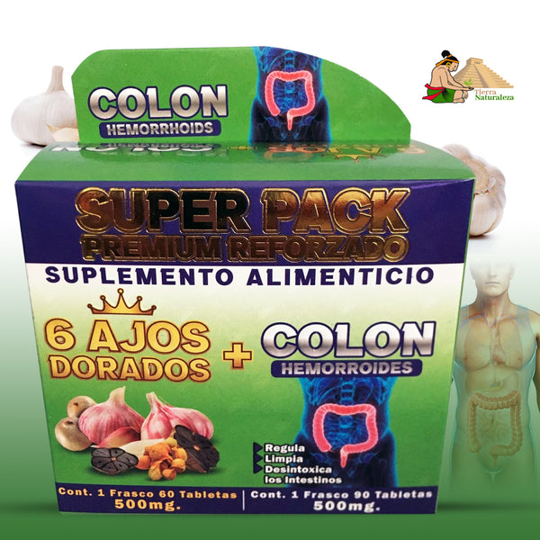 Colon Hemorroides Suplemento Regula y Desintoxica los Intestinos 150 Tabs.