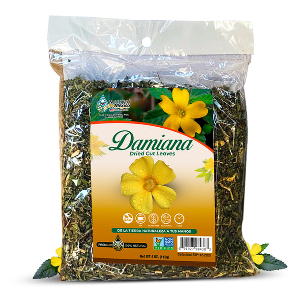 Damiana Herb Tea 4oz-113g. Leaf Turnera Diffusa Organic Leaf Dried Cut
