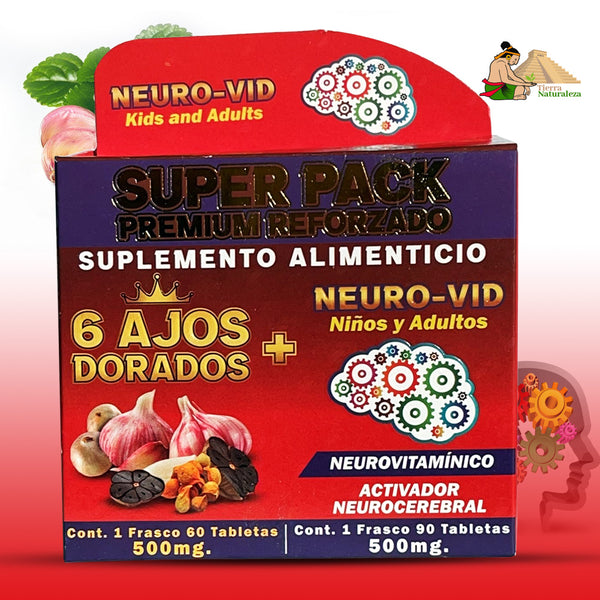 Suplemento Neuro Vid Niños y Adultos 150 Tabs. Activador Neurocerebral Brain & Focus