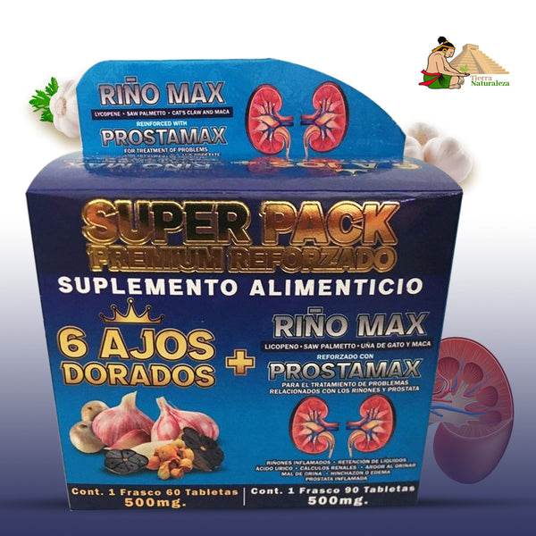 Riño Max Reforzado con Próstata Max 150 Tabletas Saw Palmetto Mega Prostate