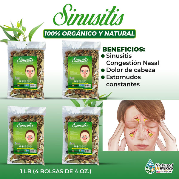 Compuesto Herbal Sinusitis 1 Lb (4 Bolsas de 4 Oz)