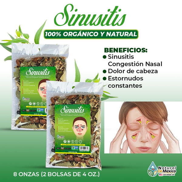 Compuesto Herbal Sinusitis 8 Oz (2 Bolsas de 4 Oz)