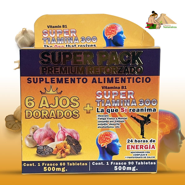 Super Tiamina 300 Multivitaminico 24 Horas de Energía Vitaminas y Minerales