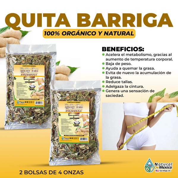 Compuesto Herbal Quita Barriga 8 Oz (2 Bolsas de 4 Oz)