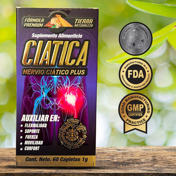 Suplemento Ciatica de Tierra Naturaleza 60 Tabs. Nervio Ciático Plus Vitaminas y Minerales