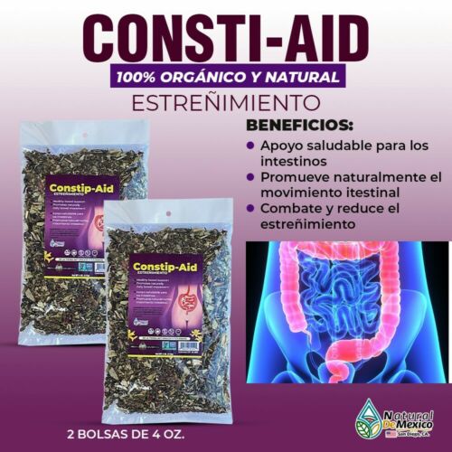 Consti-Aid Estreñimiento Compuesto Herbal 8 oz. 226gr. Mejor Salud Digestiva
