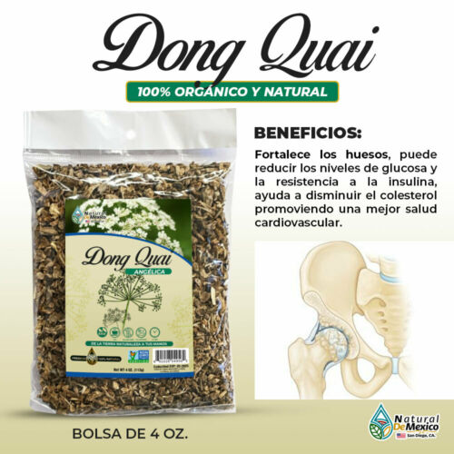 Dong Quai Herb Tea 4 oz. 113gr. Angelica Sinensis Mexica Herb, Para Osteoporosis