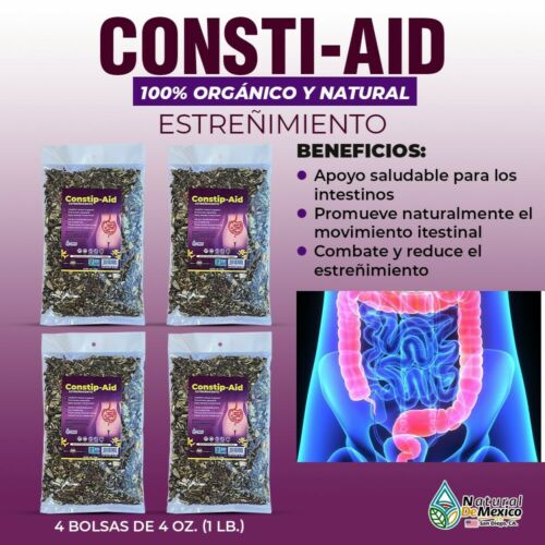 Consti-Aid Estreñimiento Compuesto Herbal 1 lb. 453gr. Mejor Salud Digestiva