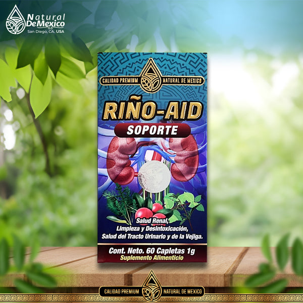 Suplemento Soporte Riño - Aid Bienestar Renal Limpia y Desintoxica Soporte Urinario Riño-Aid