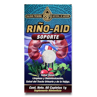 Suplemento Soporte Riño - Aid Bienestar Renal Limpia y Desintoxica Soporte Urinario Riño-Aid
