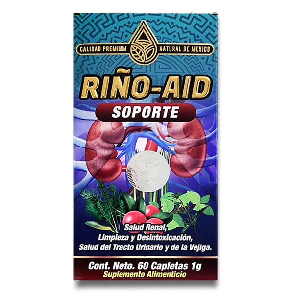 Suplemento Soporte Riño - Aid Bienestar Renal Limpia y Desintoxica Soporte Urinario Riño-Aid