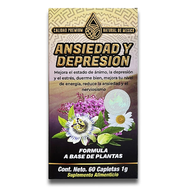 Suplemento Ansiedad y Depresion a Base de Hierbas Mejora Estado de Animo Estres Depresion Nerviosismo