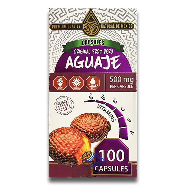 Aguaje Capsulas Fuente de Vitaminas y Minerales 100 Capsulas