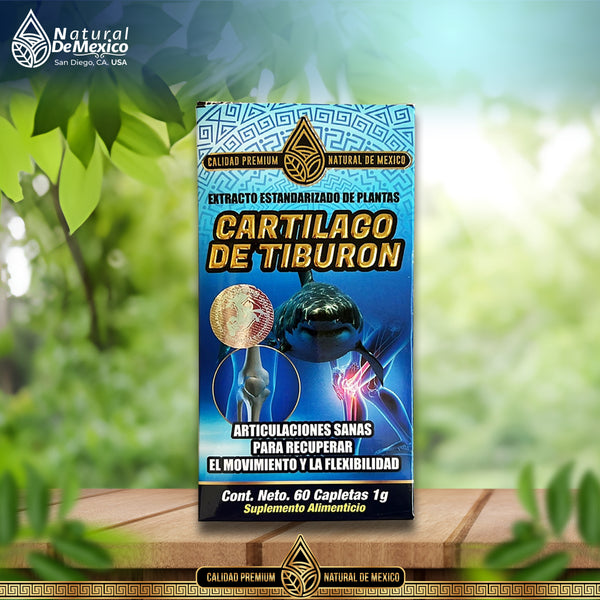 Cartílago de Tiburón Suplemento 60 Tabs. 500 mg. Shark Cartilage