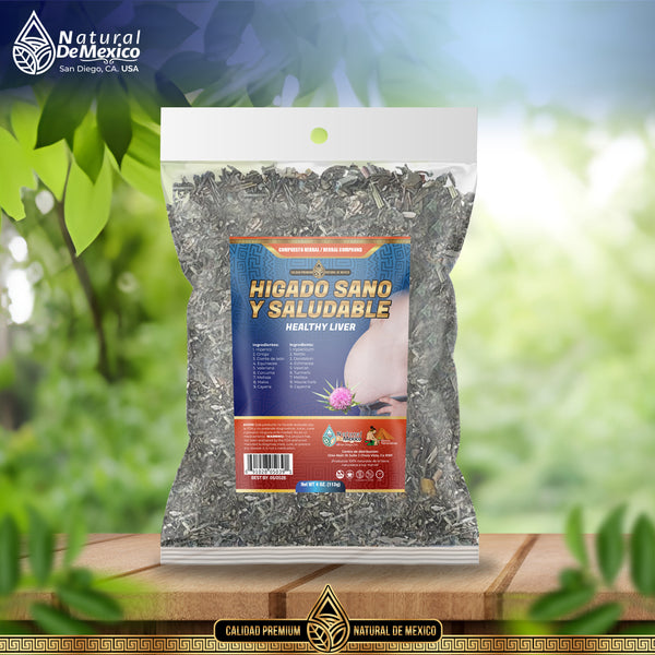 Compuesto Herbal Hígado Sano y Saludable 4 onzas Te Tea 4 Oz.
