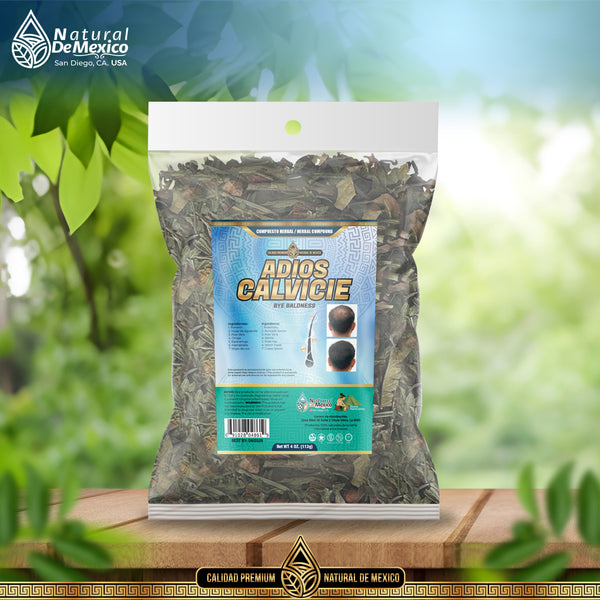 Adios Calvicie Compuesto Herbal 4 oz. 113gr. Estimulante Capilar Natural