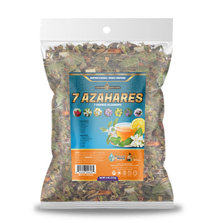 Te 7 azahares Flor azahar, tila, manita calmante SUPER RELAJANTE 4 onzas-113g.