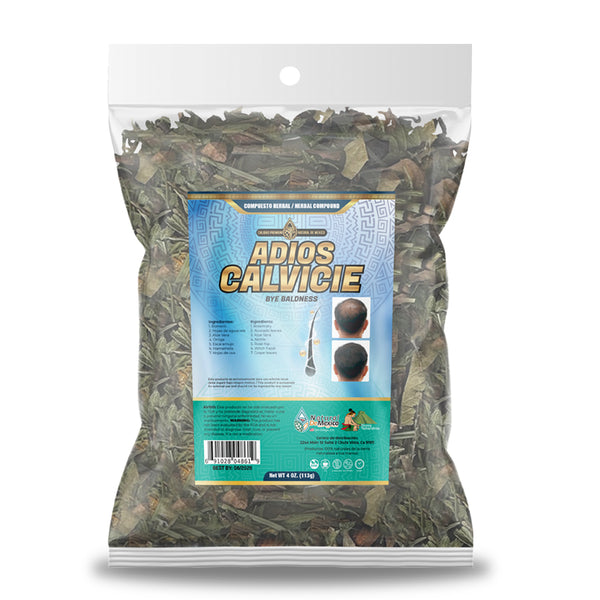 Adios Calvicie Compuesto Herbal 4 oz. 113gr. Estimulante Capilar Natural