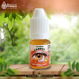 Gotas de Zanahoria Reforzado con Vitamina D, Carrot Eye Drops Natural de Mexico