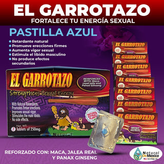 El Garrotazo Pastilla Azul Promueve Erecciones Aumenta Vigor Estimula Libido Retardande Natural