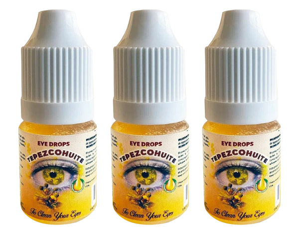 3 Pack Gotas de Tepezcohuite para limpiar y curar Tus ojos - Natural de México