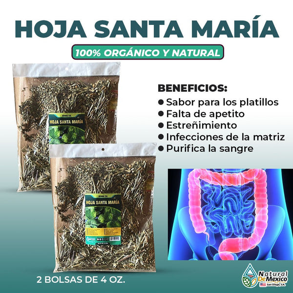 Santa Maria Herb Leaf 2 / 4 Oz. 113gr. Lack of appetite Constipation