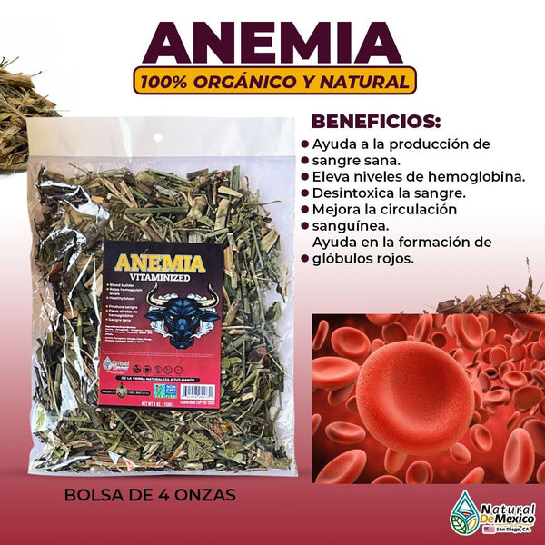 Anemia Herbal Compound 4 Oz. 113 Gr, Helps the production of healthy blood