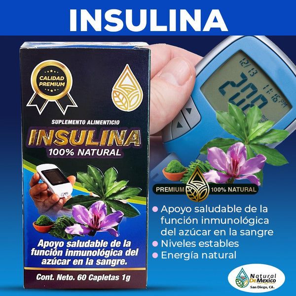 Suplemento Insulina 60 Capletas Apoyo Saludable a la Funcion Inmunologica