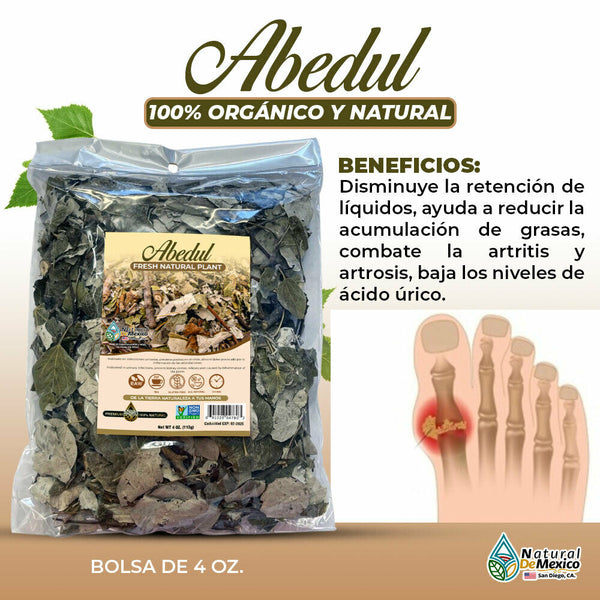 Abedul Herbal Tea 4 oz. 113gr. Birch Tree Leaves Organic Healthy Uric Acid