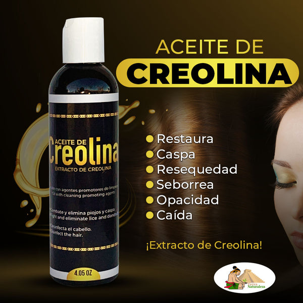 Aceite de Creolina 4 oz. 118 ml. Para Crecer y Limpiar el Cabello
