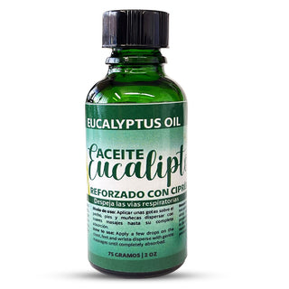 Eucalyptus Oil Aceite de Eucalipto Ciprés Para Aliviar Congestión Nasal 2 ONZAS