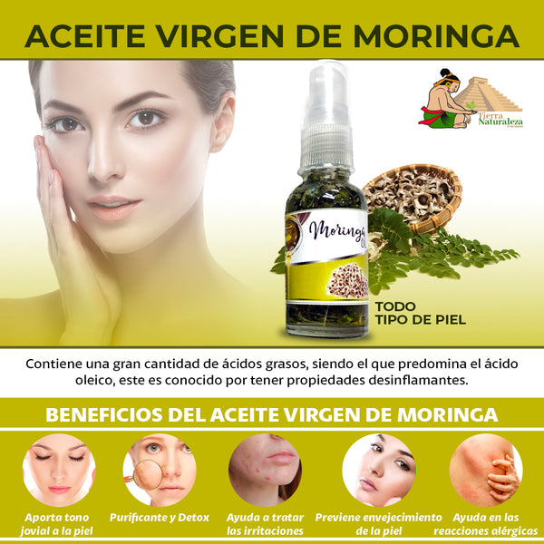 Aceite Virgen de Moringa Para Arrugas Envejecimiento