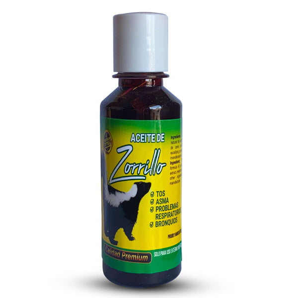 Aceite de Zorrillo 100% Problemas Respiratorios, Tos Support Respiratory Problem