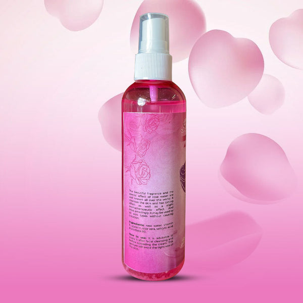 Rose Water Agua de Rosas con Sábila 4 oz. 118 ml. Tónico Facial 100% Natural