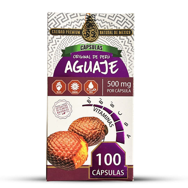 Aguaje Capsulas Fuente de Vitaminas y Minerales 100 Capsulas