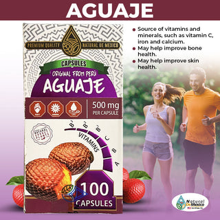 Aguaje Capsulas Fuente de Vitaminas y Minerales 100 Capsulas