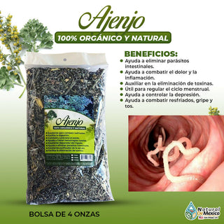 Ajenjo Organic Wormwood Herb Tea 4 oz. 113gr. Mexican Herb