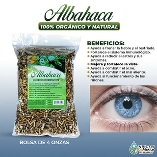 Albahaca Herb Tea 4 oz. 113gr. Basil Leaves Organic