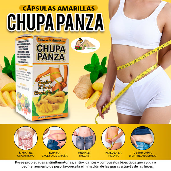 Chupa Panza Cápsulas Originales Jengibre + Té Verde y Ciruela Pasa