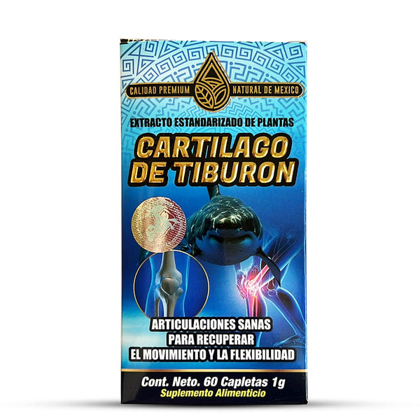 Cartílago de Tiburón Suplemento 60 Tabs. 500 mg. Shark Cartilage