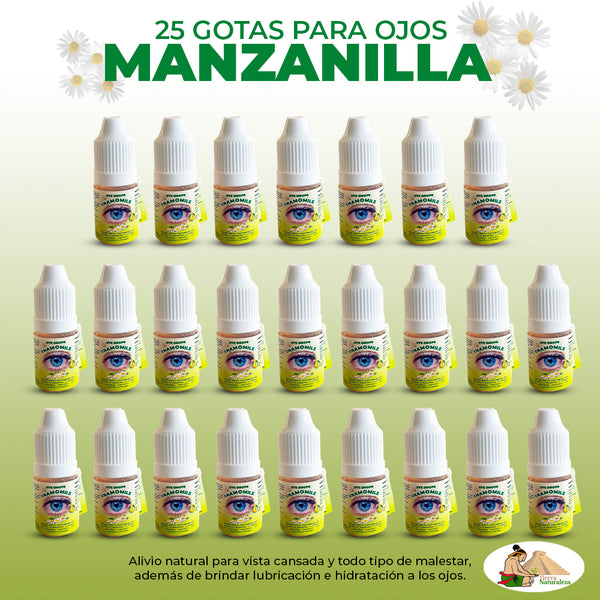 25 Gotas de Manzanilla para los Ojos Chamomile Eye Drops