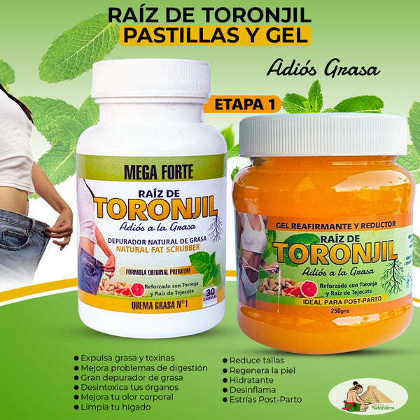 Pastillas y Gel Raíz de Toronjil Quema Grasa y Control de Peso