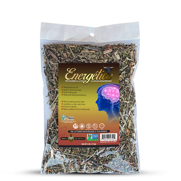 Compuesto Herbal Energético 4 oz. 113gr. Energía Mental con Plantas Medicinales