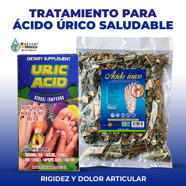 Uric Acid Supplement 100 Tabs. and Herbal Compound 4 oz. Healthy Uric Acid