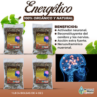 Compuesto Herbal Energético 1 Lb (4 Bolsas de 4 oz)